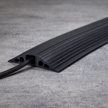 Floor Cable Protector – Black – 1-Channel 10mm x 10mm – Commercial