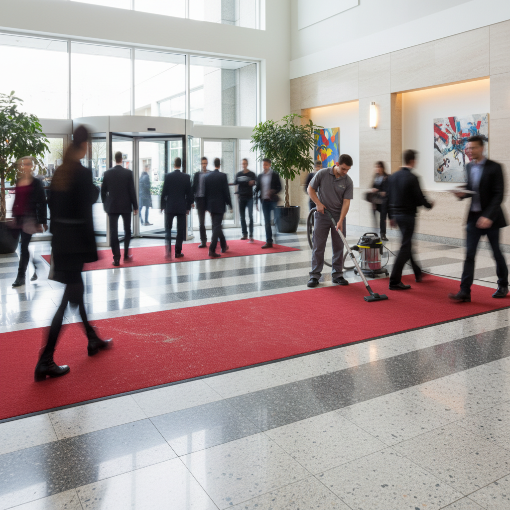 Premium Heavy Duty Entrance Carpet 300x90cm - Durable Polypropylene with Rubber Backing for Shops and Restaurants