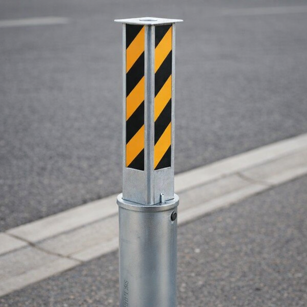 Telescopic Bollard – Black/Yellow – High-Visibility – Commercial Use
