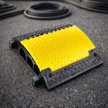 Heavy Duty Cable Protector – 122mm H x 766mm W – 6 Channels – Vehicle & Pedestrian Traffic