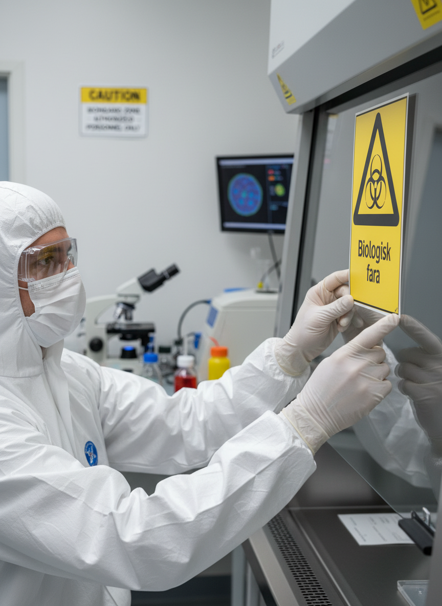 Premium Biohazard Warning Sign - Durable PVC and Aluminum Options for Safety Awareness