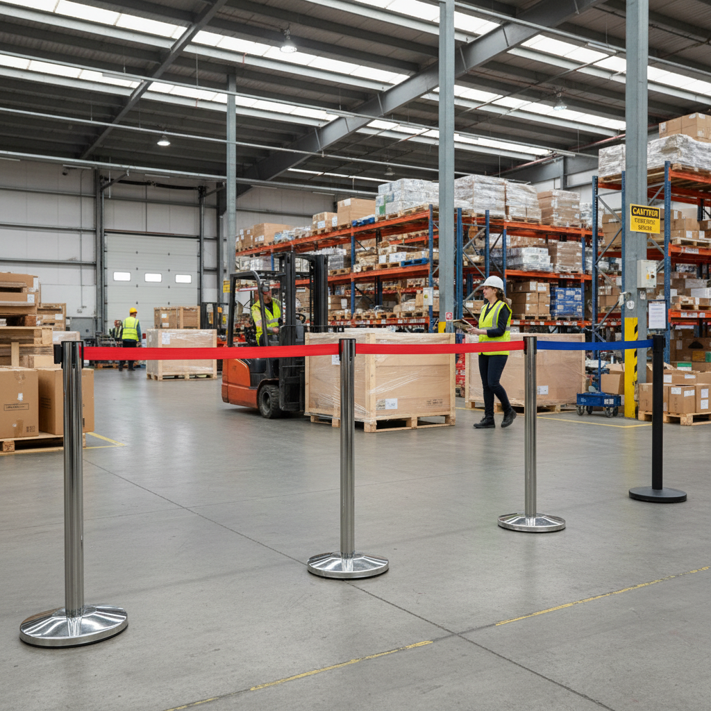 Premium Economy Barrier with 3m Retractable Belt for Crowd Control - Heavy Duty Steel Post and Galvanized Base