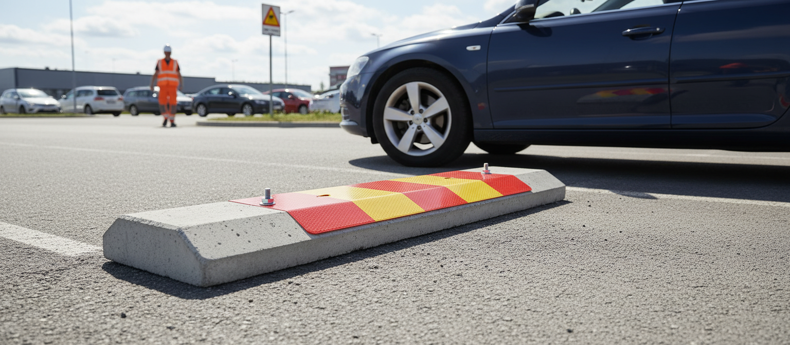 Premium Plastic Reflective Plate for Concrete Foundations - 600x150mm with Flange Bolts