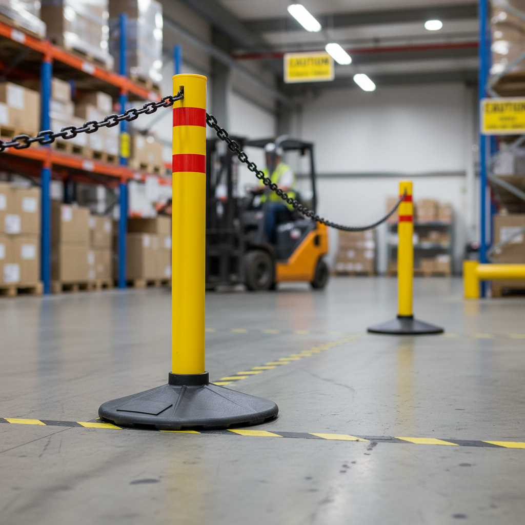 Premium Support Base for Post and Chain System - Durable, Lightweight, and Easy to Use - side view | Barriers Co