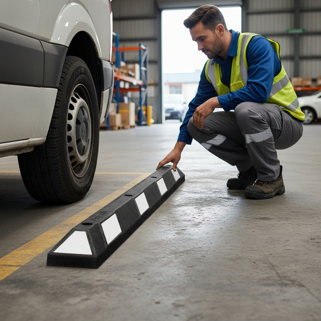 Premium Heavy Duty Rubber Wheel Stop 1800mm with Fixings for Parking Control - High-Quality Professional... | Barriers Co