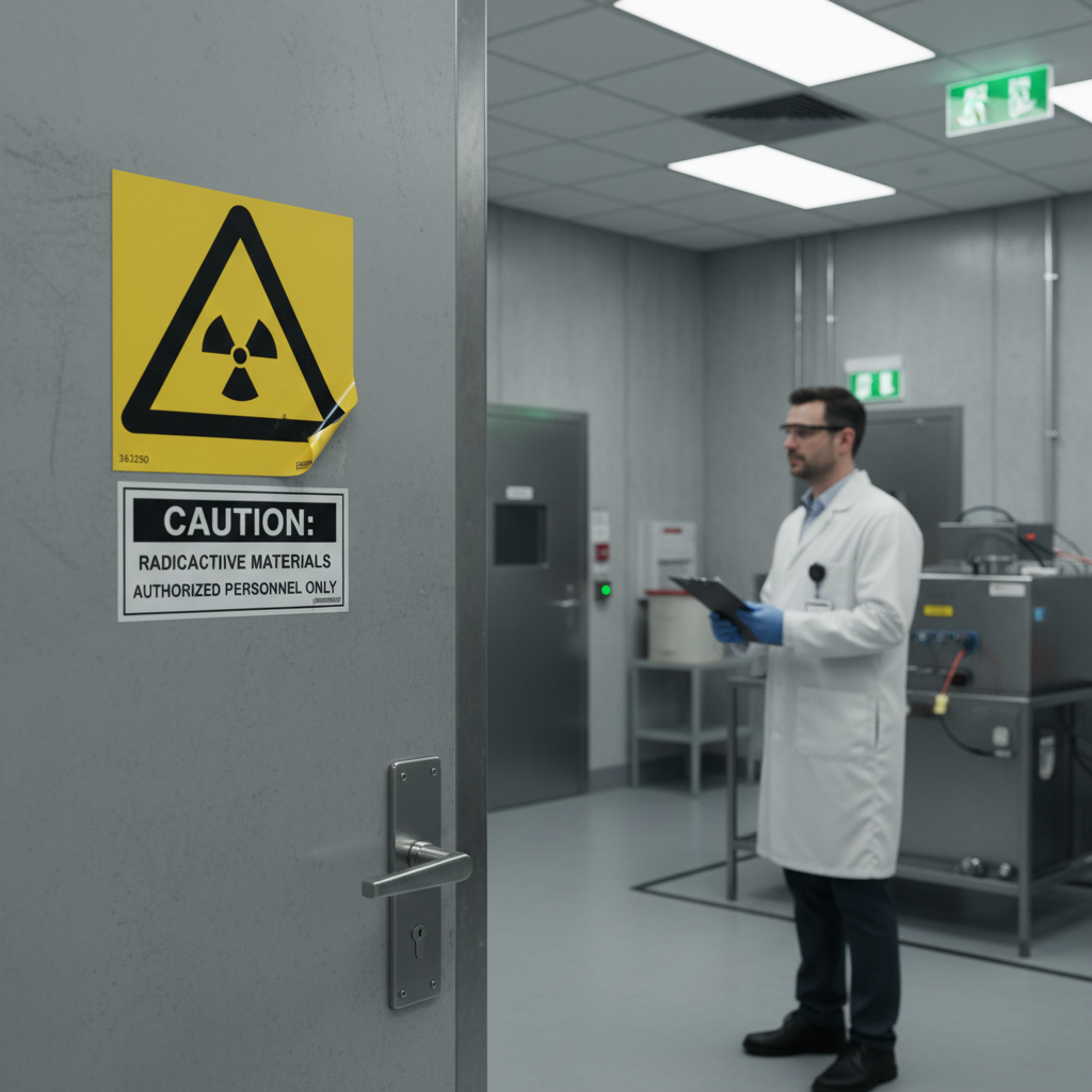 Premium Warning Sign for Radioactive Materials - Self-Adhesive Decal, Rigid Plastic, Magnet, and Aluminum Options Available