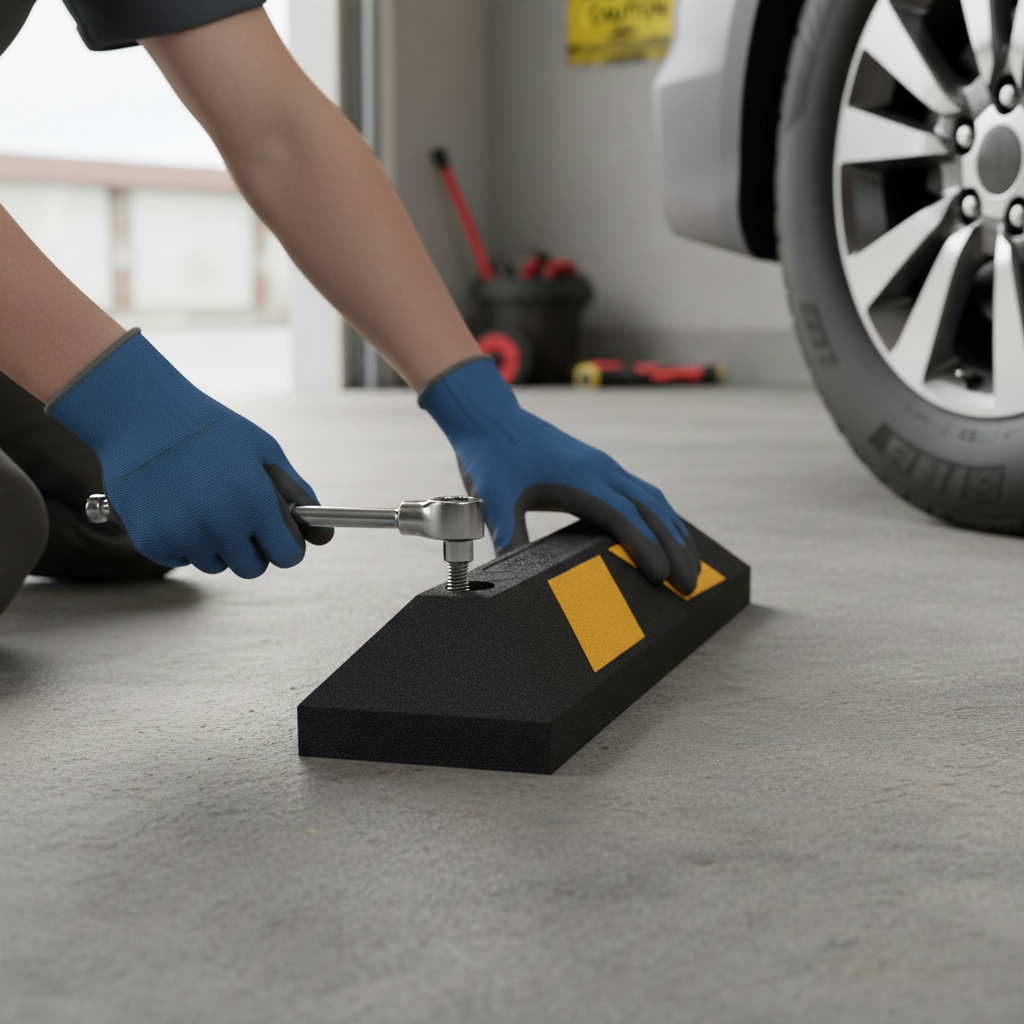 Premium 550mm Rubber Wheel Block for Home Parking - Durable and Easy to Install - High-Quality Professional... | Barriers Co