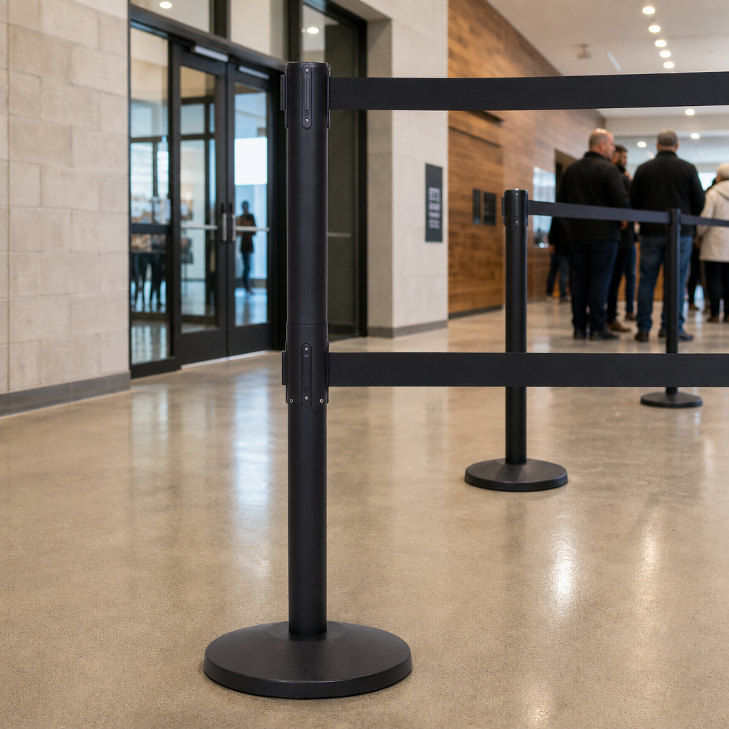 Retractable Belt Barrier System with 3.4m Belts for Events & Venues