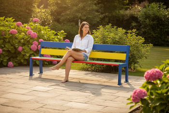 Premium Junior Seat Bench 1.5m for Children - Sustainable Hardwood with Bright Colors