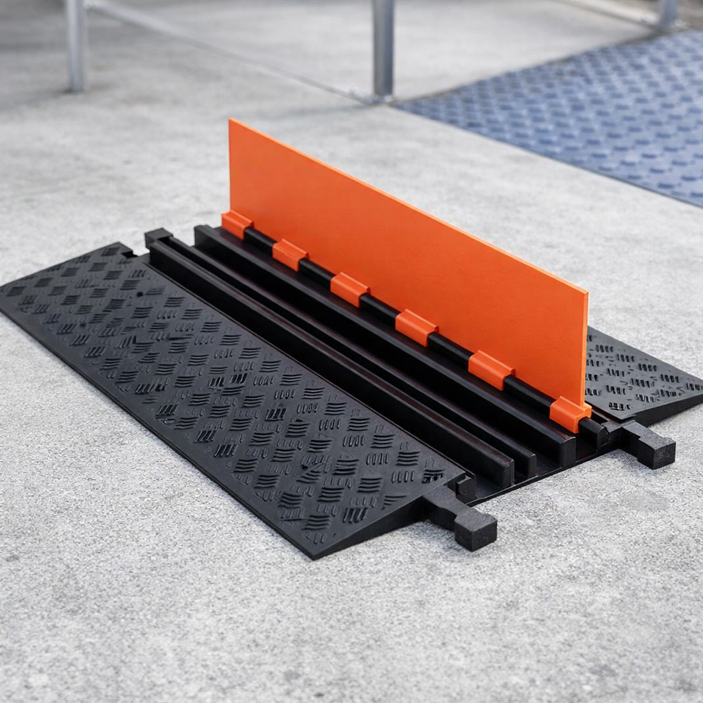 Cable Protector – 3 Channel – Low Profile ADA – Industrial Use