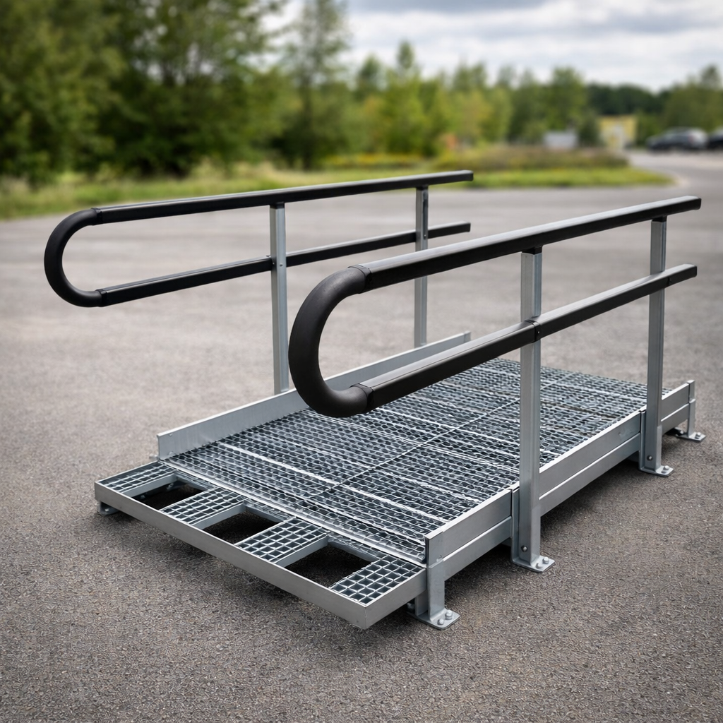 U-Shaped Handrail Endings - Pair - Modular Ramp Accessory