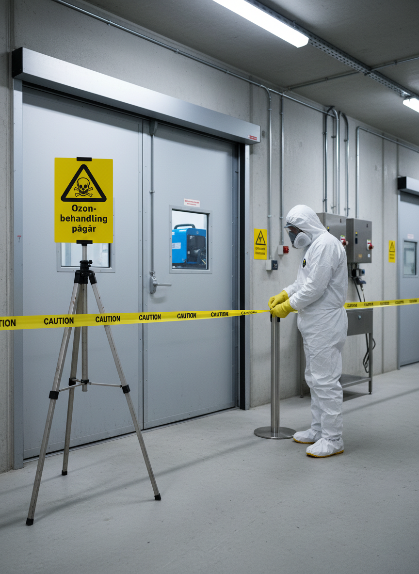 Professional Ozone Treatment Warning Sign for Safety in Industrial Environments - Durable Materials and Easy Installation Options