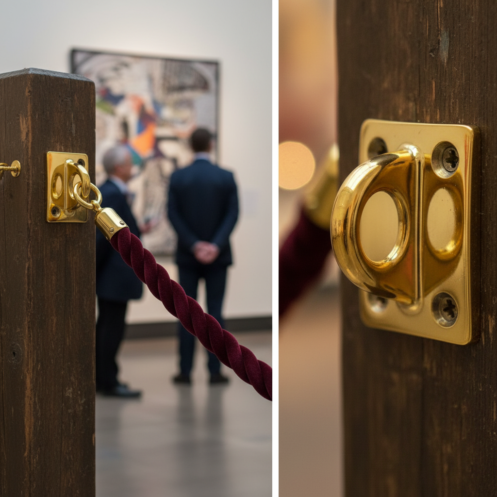 Premium Wall Receiver Plate Clip for Rope Barriers - Easy Installation with Multiple Size Options | Barriers Co