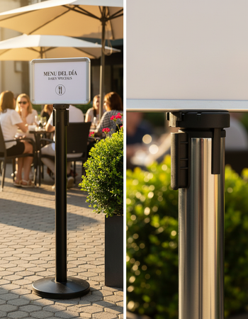 Premium Sign Holder for Outdoor and Route Barriers - Durable Frame for Easy Mounting