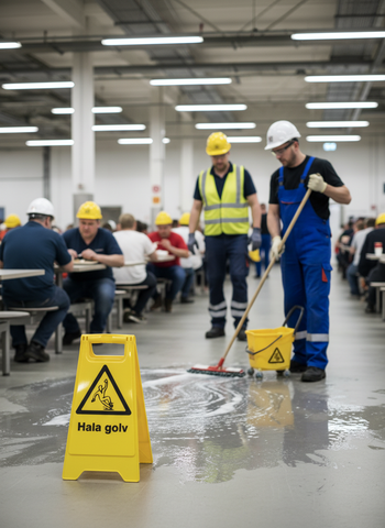 Premium Warning Sign for Slippery Floors in Various Materials and Sizes for Workplace Safety