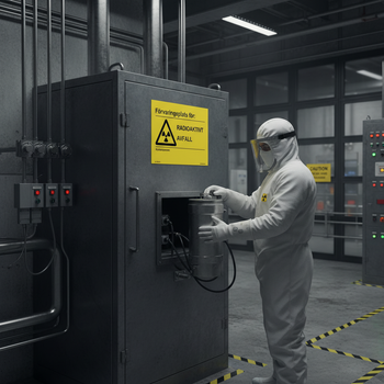 Premium Warning Sign for Radioactive Waste - Durable Materials and Easy Installation Options in Various Sizes