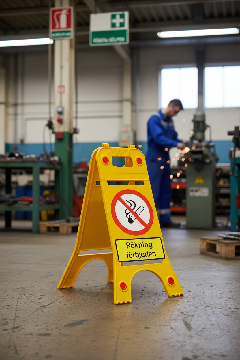 Premium Floor Standing Sign – No Smoking Warning for Safety and Health Protection