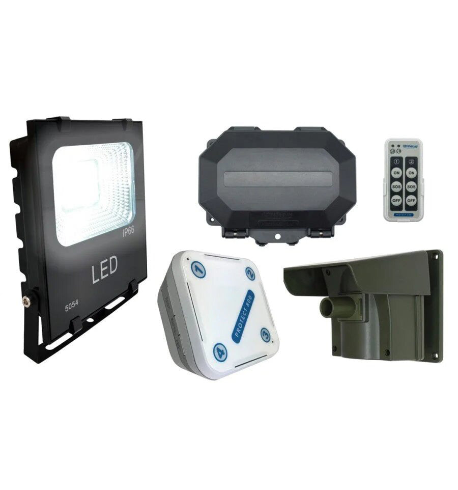 Floodlight Long Range Driveway PIR Alarm With Outdoor & Indoor Receiver