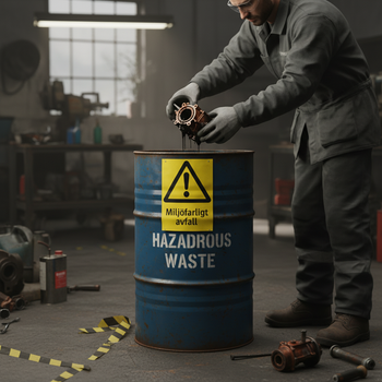 Premium Warning Sign for Hazardous Waste - Self-Adhesive, Plastic, Magnetic, and Aluminum Options Available