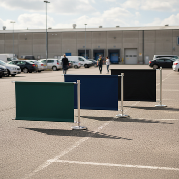 Premium Extension Kit for Café Barrier – 2000mm Wide with Plain Banner and Durable Posts