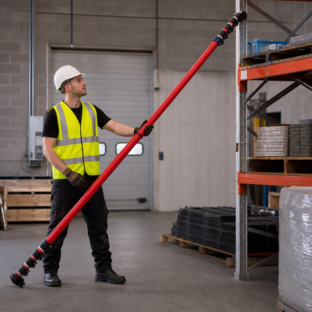 Telescopic Crossbar with Elbow Connectors 7.6m for Site Safety