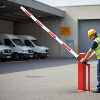 Premium Gas-Assisted Manual Boom Barrier with Reflective Strips and Easy Installation