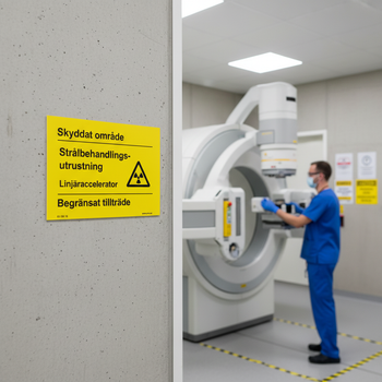 Professional Warning Sign for Hazardous Areas - Durable Self-Adhesive, Plastic, Magnet, and Aluminum Options