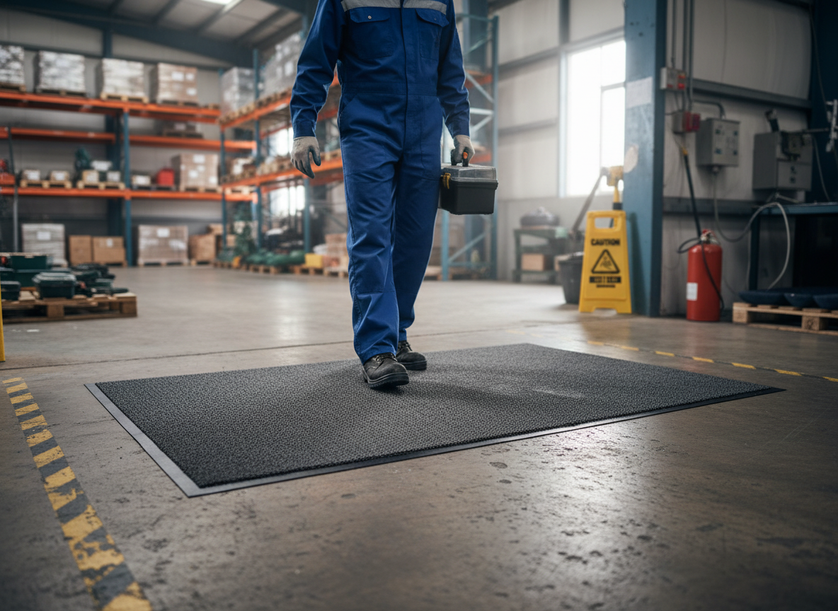 Premium High-Absorbency Entrance Mat with Olefin Fibres and Non-Slip Vinyl Backing for Indoor Use