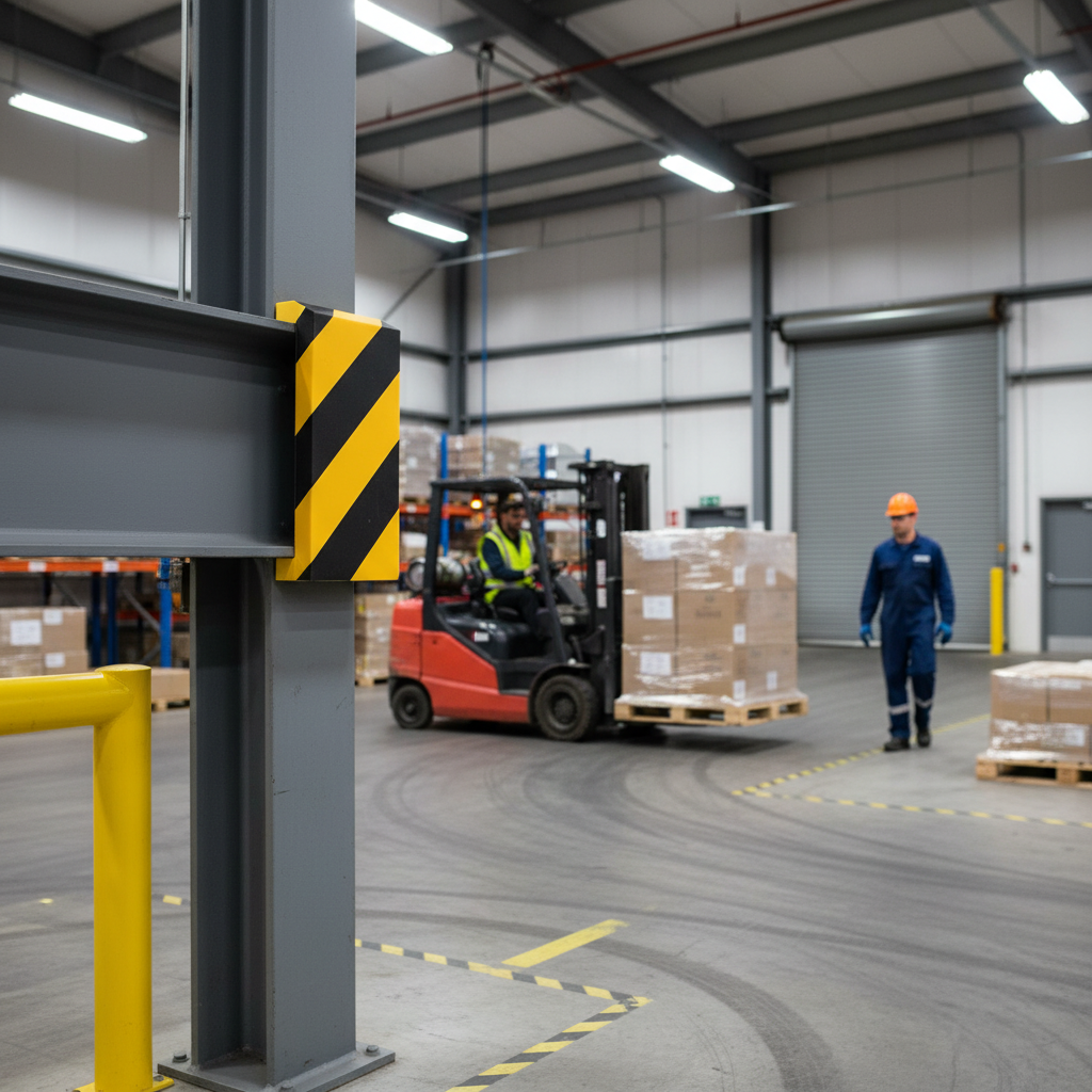 Premium Foam Profile I-Beam Protection Strips Push Fit 1 Metre Length for Ergonomic Safety - Detail View | Barriers Co
