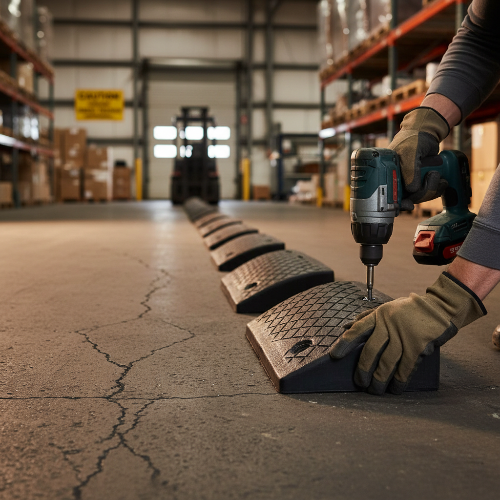 Premium Heavy Duty Speed Bump Shoulder Section 50mm/75mm for Road Safety - High-Quality Professional Grade for Industrial and Commercial Applications