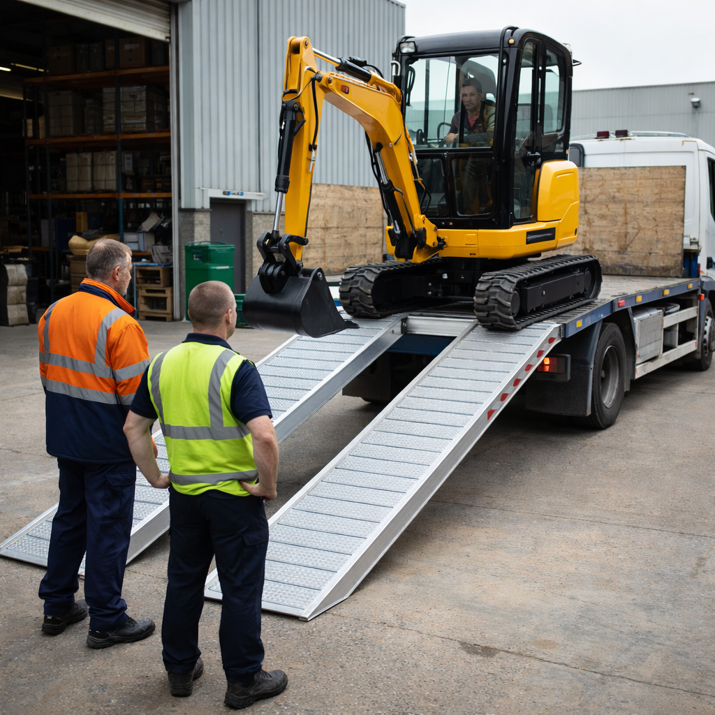 Extra Wide Aluminium Loading Ramps – 3000x480mm – 7000kg Capacity – Industrial Use
