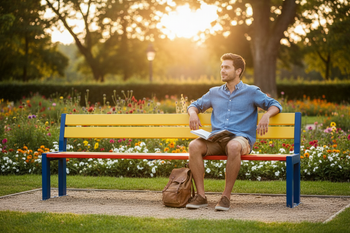 Premium Junior Backless Bench 1.5m - Durable Hardwood with Vibrant Colors for Schools and Parks