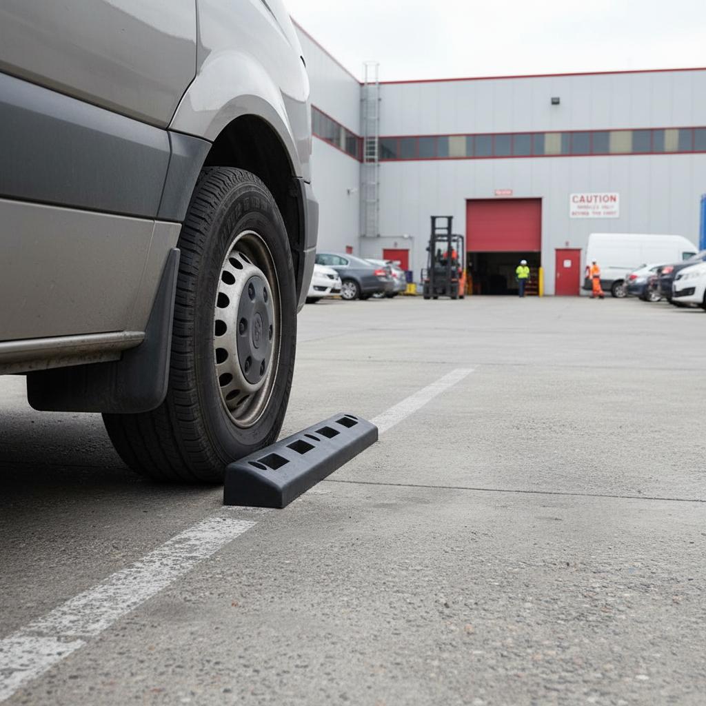 Premium Heavy Duty Elastic Rubber Curb 1m - Durable and Flexible Traffic Barrier with Reflective Tape for High Visibility