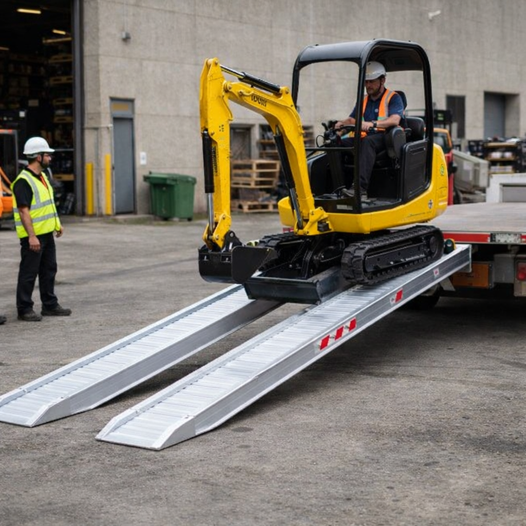 Aluminium Loading Ramps – 3000x360mm – 6000kg Capacity – Plant & Mini Digger Use