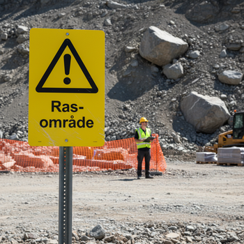 Premium Warning Sign for Hazardous Areas - Durable Materials, Multiple Mounting Options, and Clear Visibility