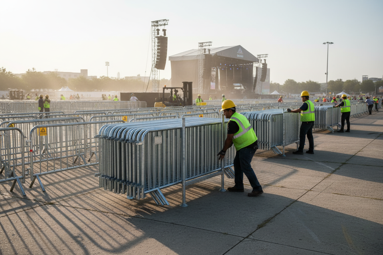 Premium Heavy Duty Transport Fence for Efficient Storage and Handling of Crowd Barriers