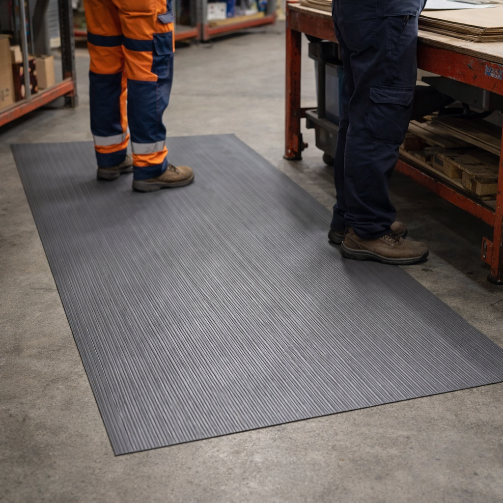 Industrial Grade Anti-Fatigue Mat – Grey – 9.4mm Thick – Light Duty