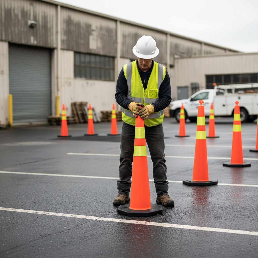 Premium T-Top Traffic Cones with 8 kg Base - Durable and Visible 115 cm Height for Work Zones and Pedestrian Control (10 Pack)