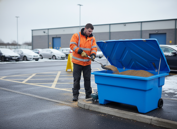 Premium 550 Litre Grit Bin for De-Icing Salt Storage with Durable Design and Forklift Mobility