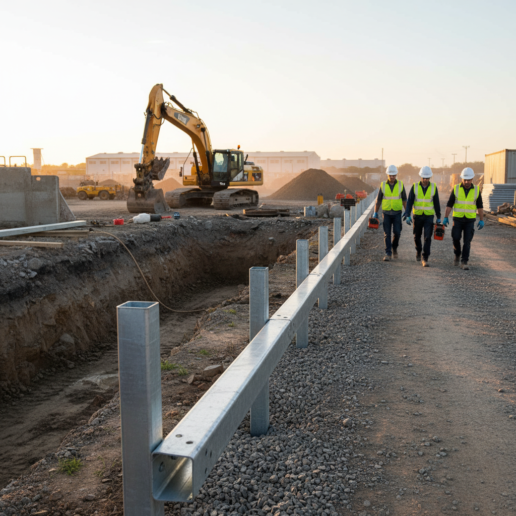 Premium 2.4m Open Box Beam Barrier Rail - Galvanised Steel with Impact Resistance for... - side view | Barriers Co