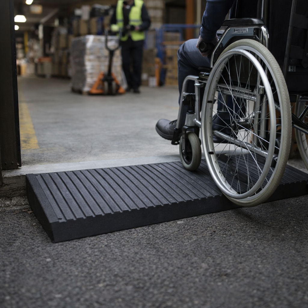 Rubber Threshold Ramps – 32mm to 70mm High – Heavy Duty – Wheelchair & Scooter Access