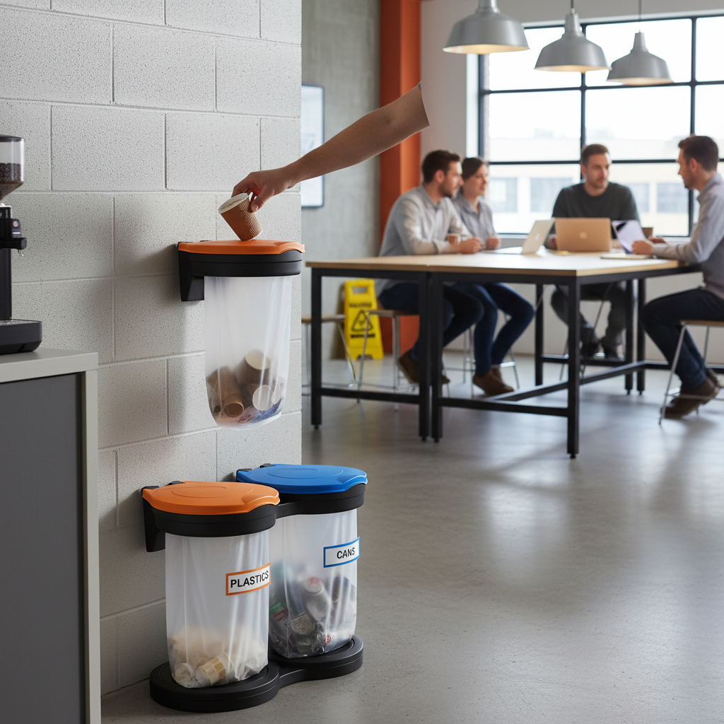 Premium Modular Recycling Bin with Durable Construction and High Visibility Design for Waste Management - Detail View | Barri

