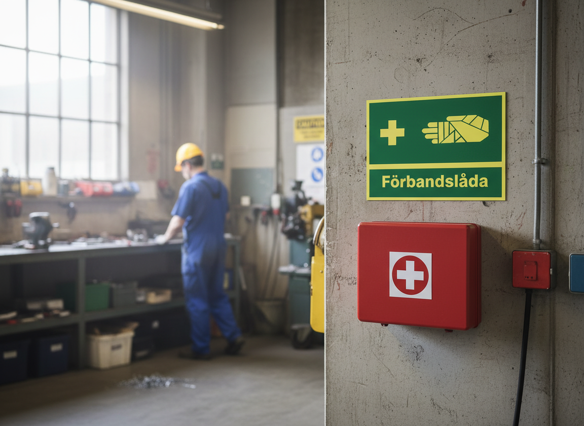 Premium Plastic Sign for First Aid Box - Available in A4 and A5 Sizes with Adhesive Backing Option