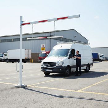Premium Rotating Height Restriction Barrier with Adjustable Clearance for Vehicle Control in Industrial and Parking Areas