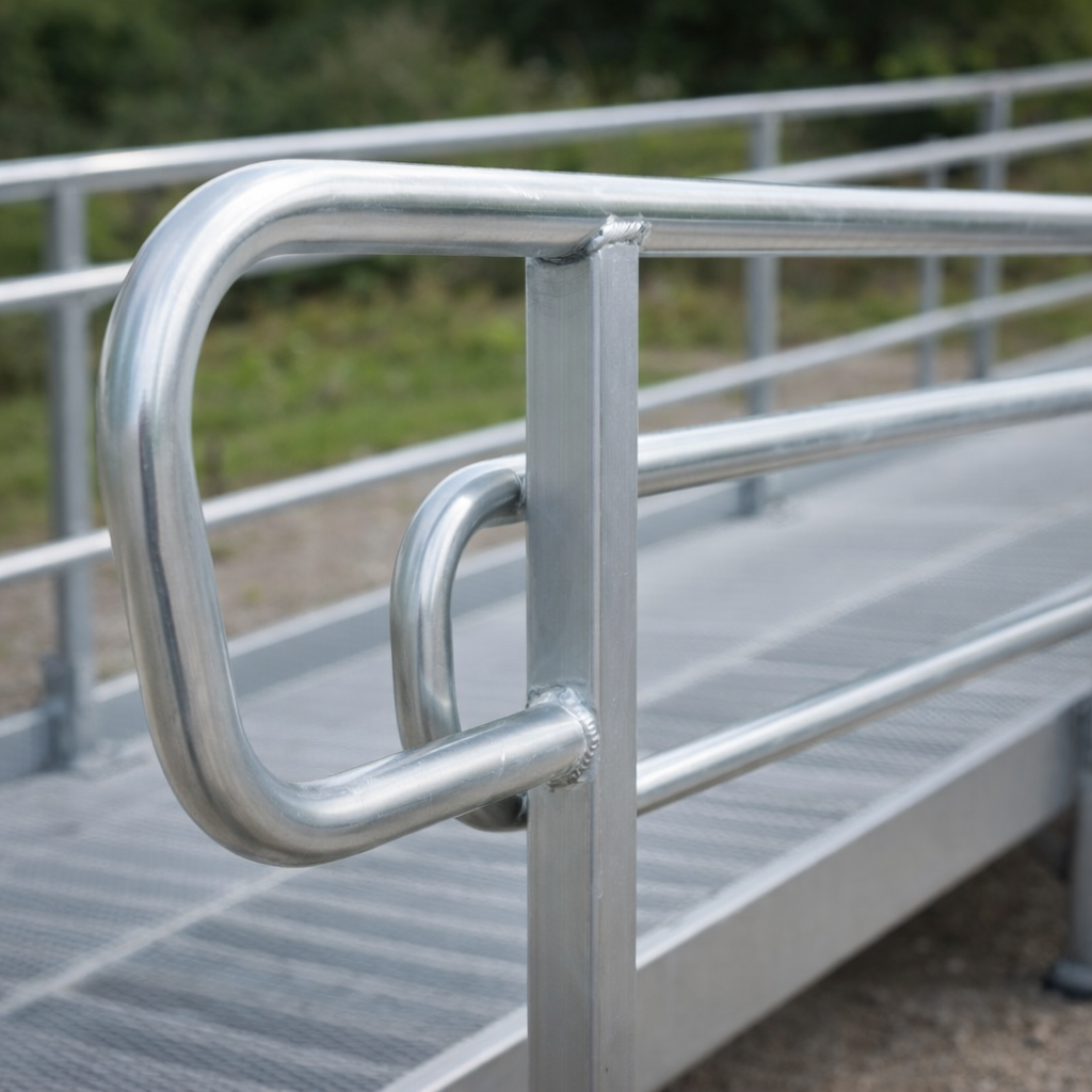 Handrail – Aluminium – Double System – Wheelchair Ramp