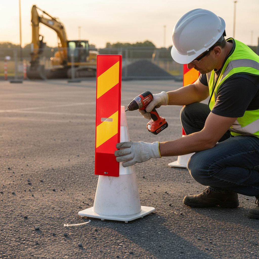 Premium Traffic Delineator Panel with Reflective Surface - Height 800mm, Width 240mm, Thickness 110mm
