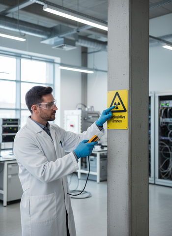Premium Warning Sign for Radiation - Multiple Mounting Options and Sizes for Safety Awareness