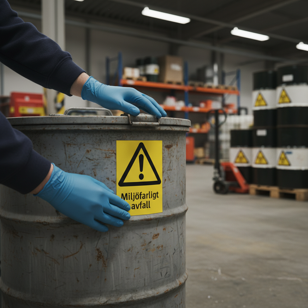 Premium Warning Sign for Hazardous Waste - Durable PVC-Free Plastic and Magnetic Options Available in Multiple Sizes