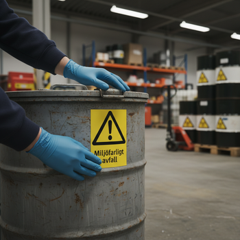 Premium Warning Sign for Hazardous Waste - Durable PVC-Free Plastic and Magnetic Options Available in Multiple Sizes