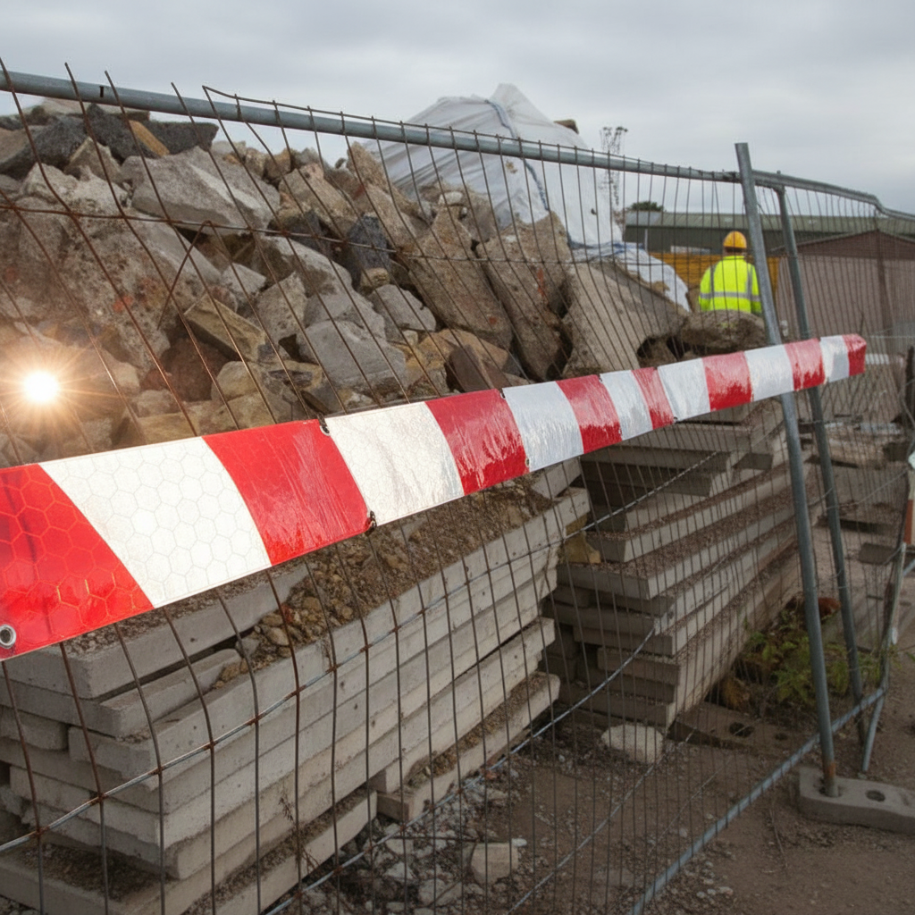 Premium Flexible Retroreflective Fence Strip 2m and 3.5m for Enhanced Visibility and Safety on Construction Sites - Detail Vi
